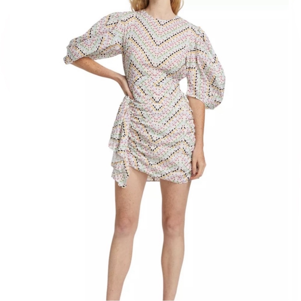 RHODE Multicolor Patterned Mini Dress